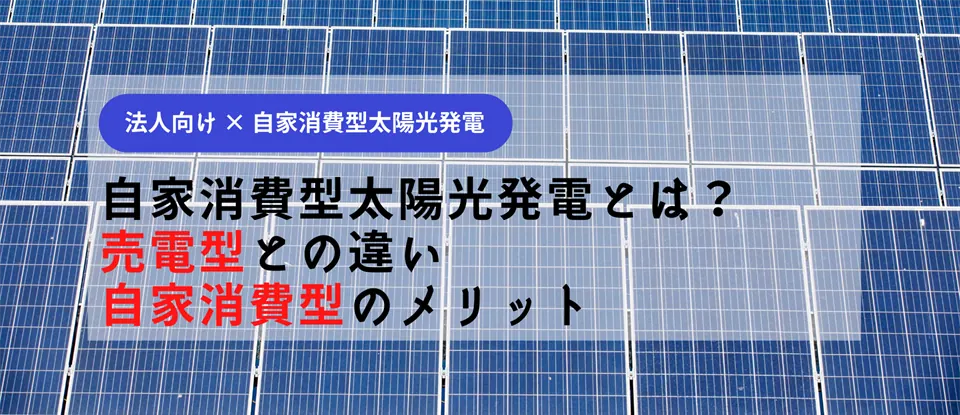 自家消費型太陽光発電とは_売電型との違い
